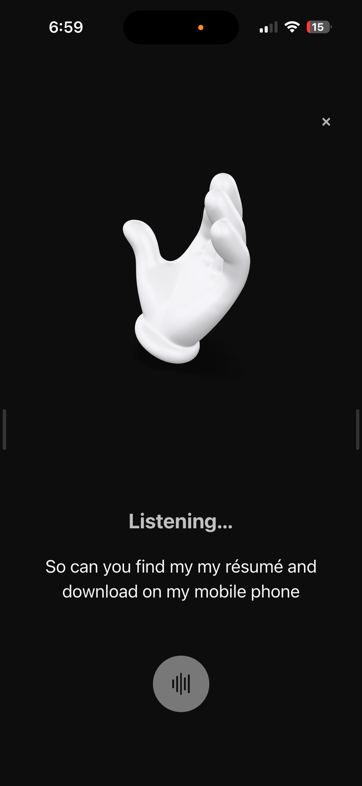 Voice input